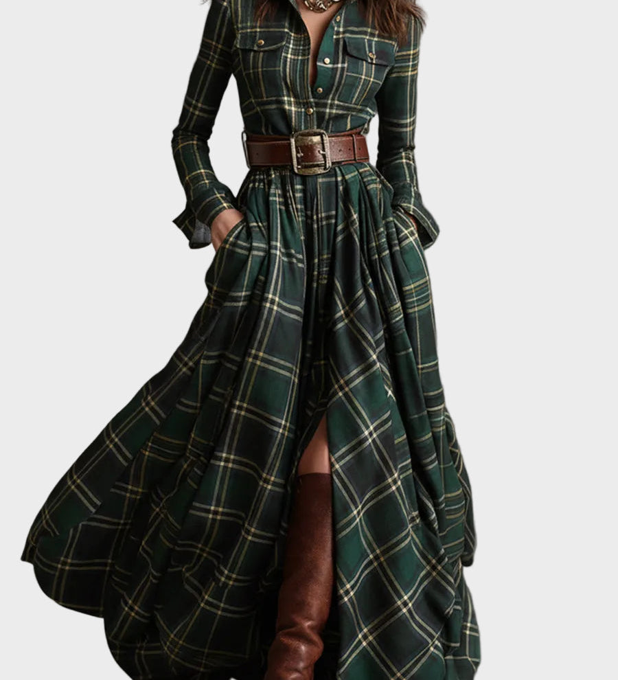 Evelyn - Vestido Camisero Clásico Elegante