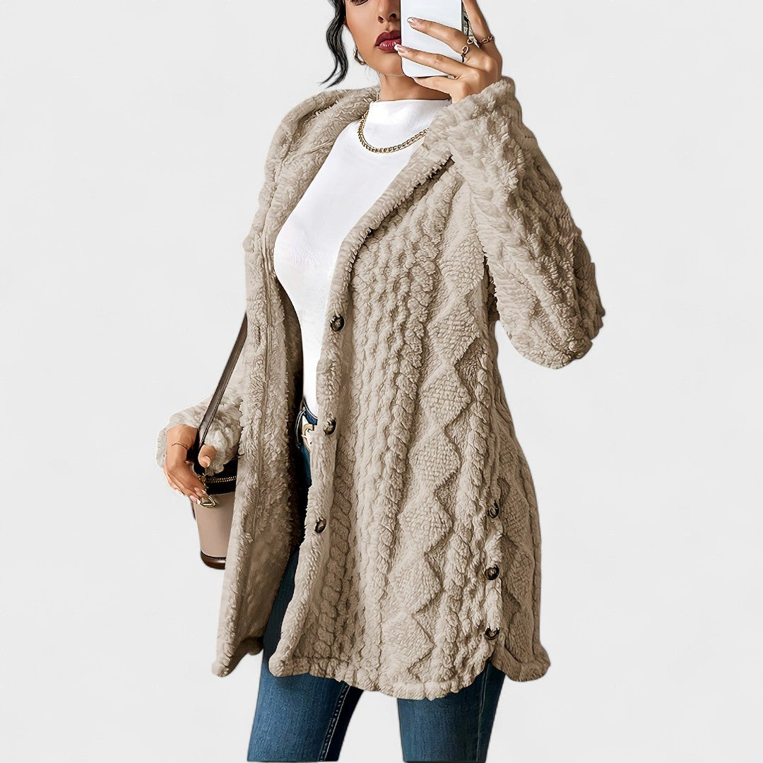 Amalia™ | Cárdigan acogedor con capucha