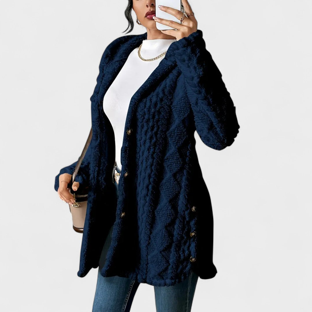 Amalia™ | Cárdigan acogedor con capucha