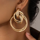 Pendientes Aros Dorados entrelazados