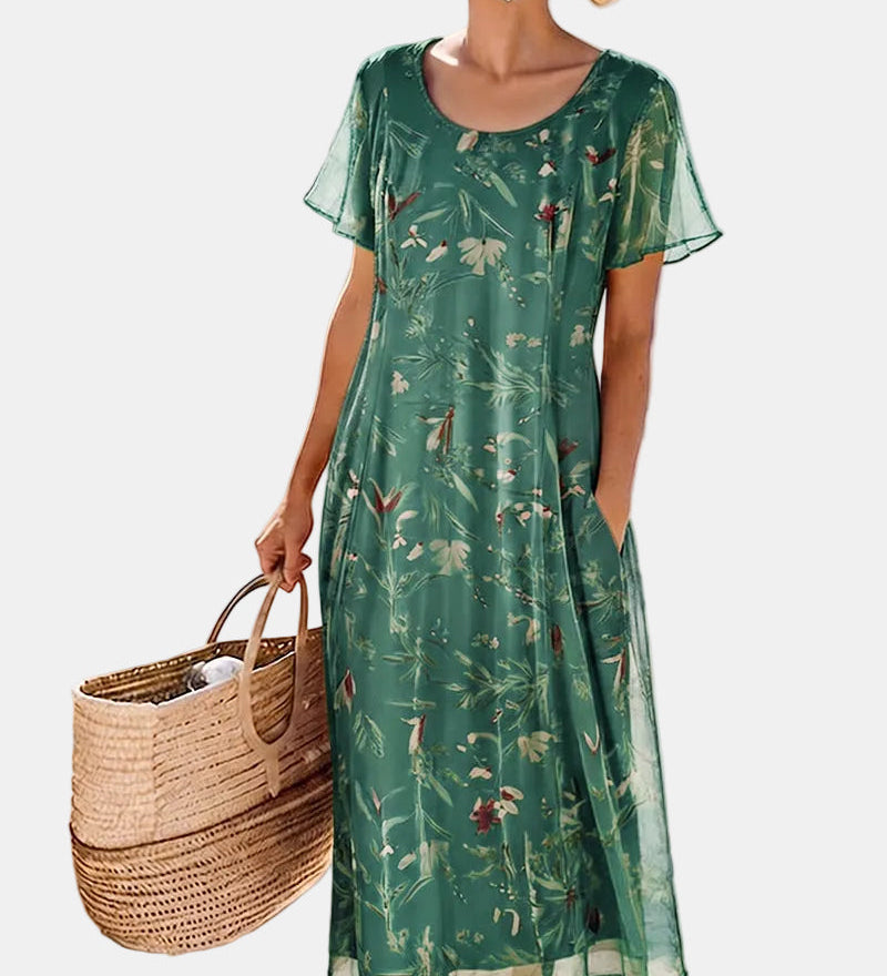 María | Vestido midi floral suelto y ligero