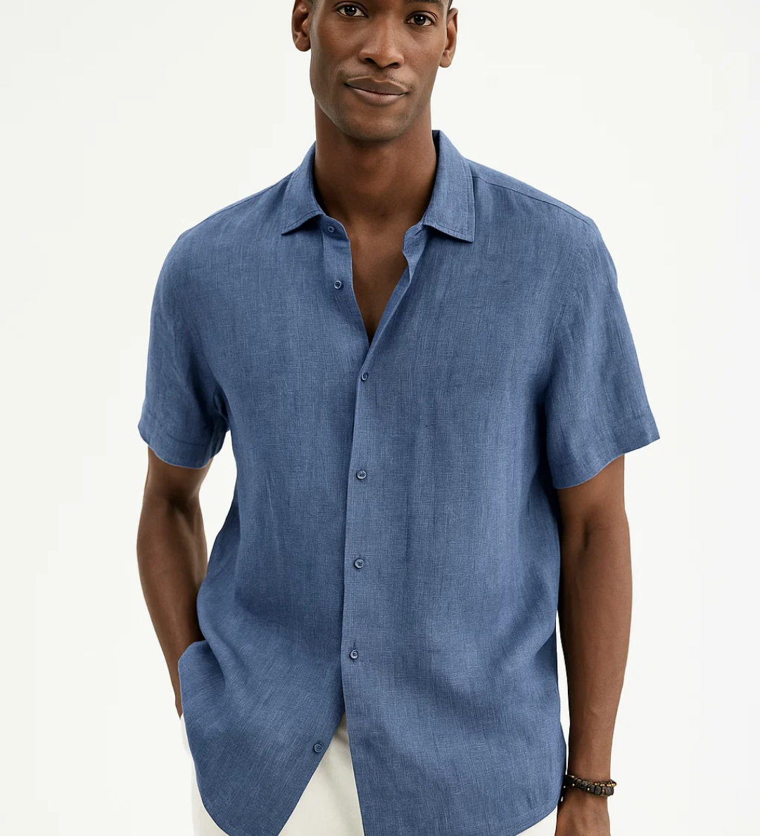 Fabio - Camisa de Botón de Cuello Abierto