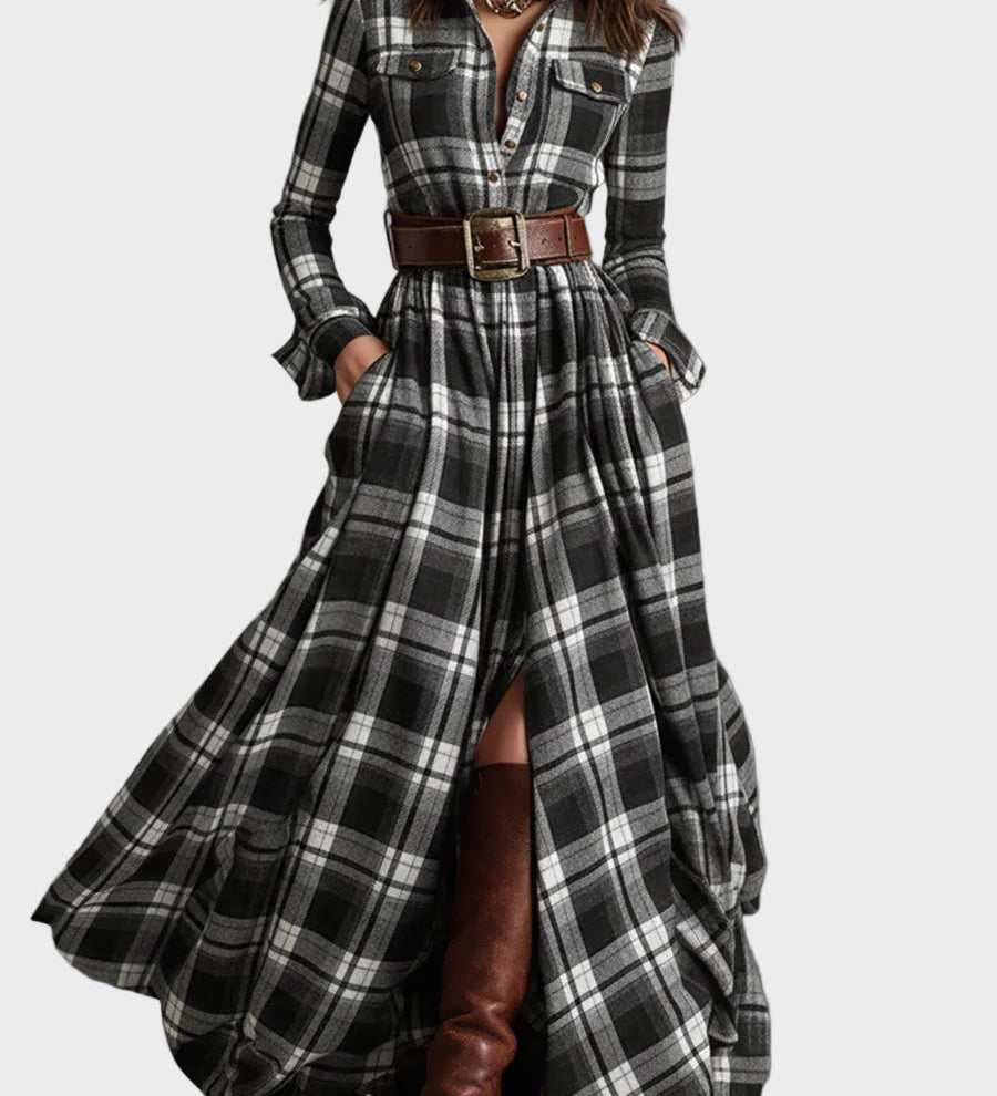 Evelyn - Vestido Camisero Clásico Elegante