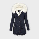 Ivara - Abrigo de invierno impermeable con forro de pelo