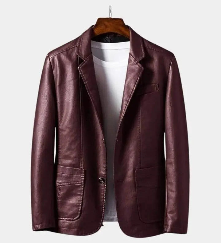 Jonas™ | Chaqueta de cuero color caramelo