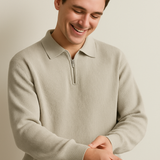 Francisco - Polo de Cuello Tipo Zíper Ajustable