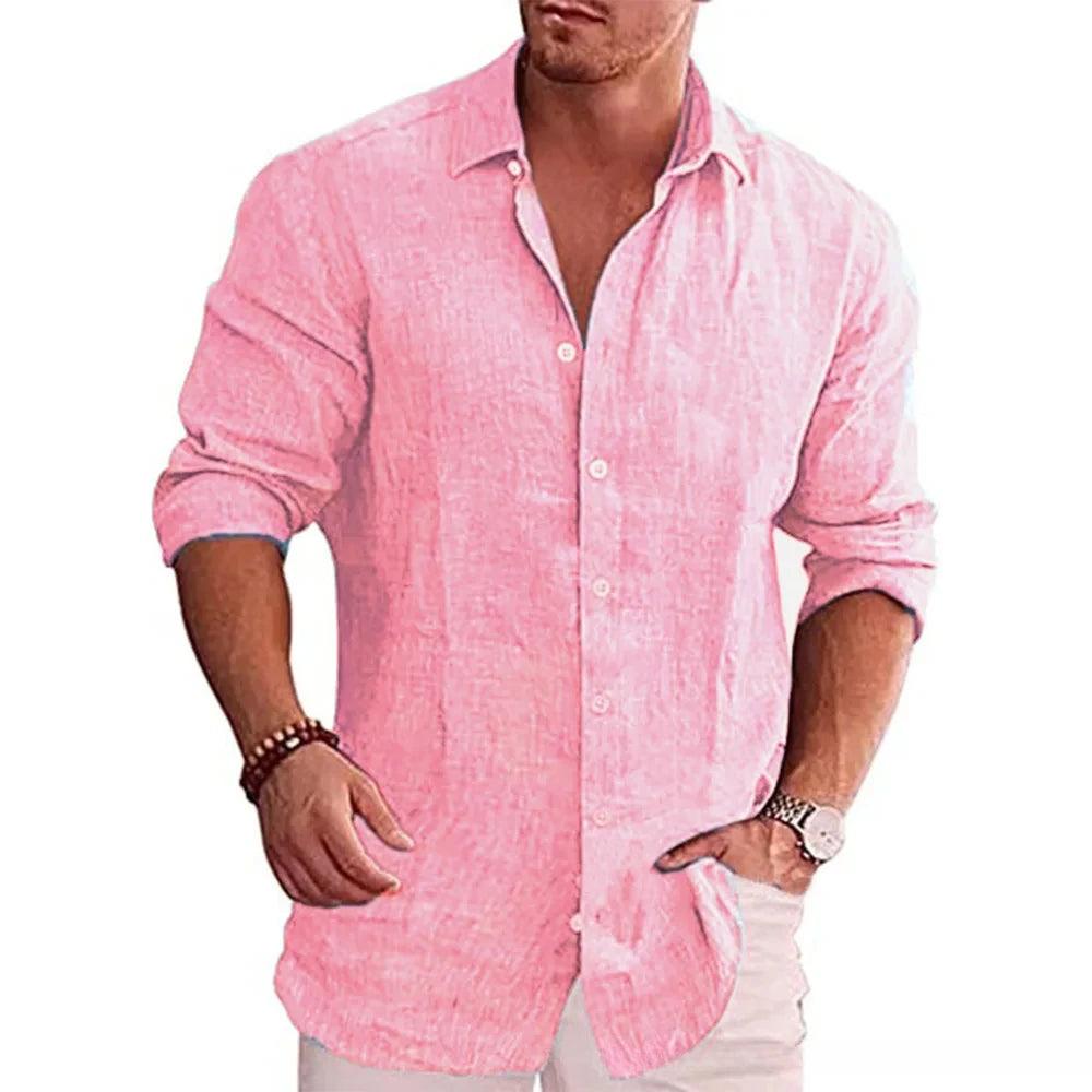 Manuel - Camisa de Mezcla de Poliéster Reversible