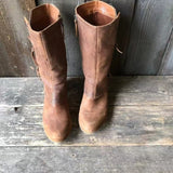 Natalia™ | Botas altas de mujer marrones con cremallera