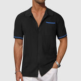 Francisco - Camisa de Cuello Camp Contrastante