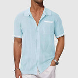 Francisco - Camisa de Cuello Camp Contrastante