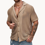 Alberto - Camisa de Manga Corta Malla Hueca
