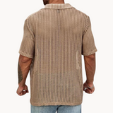 Alberto - Camisa de Manga Corta Malla Hueca