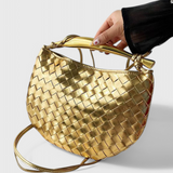 Gerda Bolso Woven con Asa Dorada