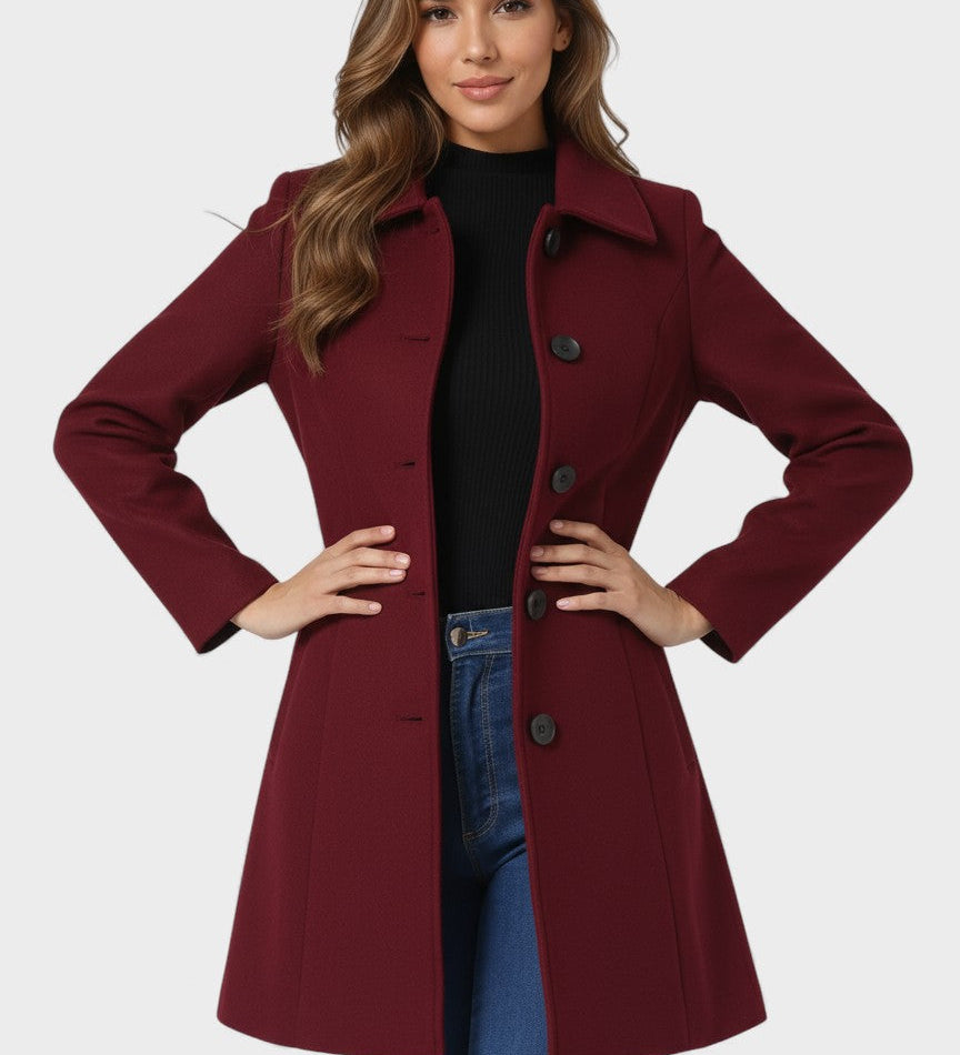 Raquel™ | Trench de invierno de botones simples