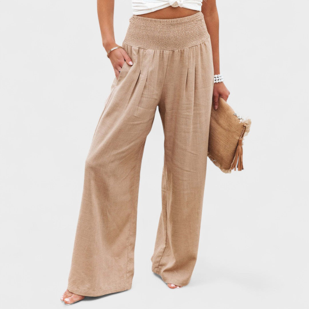 Susana™ | Pantalones Amplios de Algodón y Lino