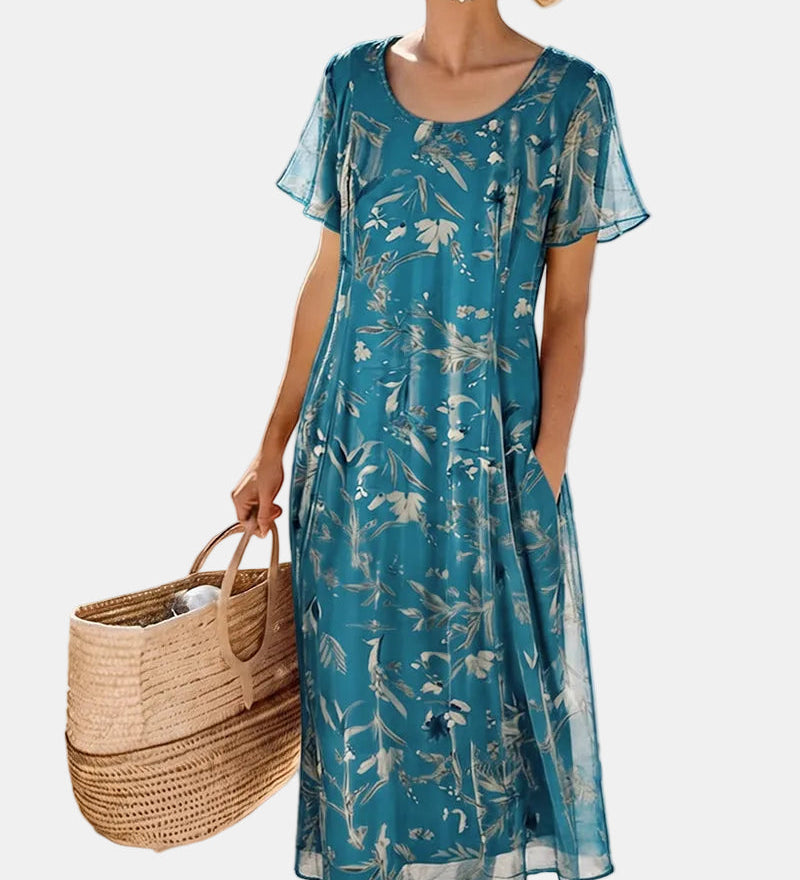 María | Vestido midi floral suelto y ligero