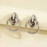 Pendientes Aros Dorados entrelazados