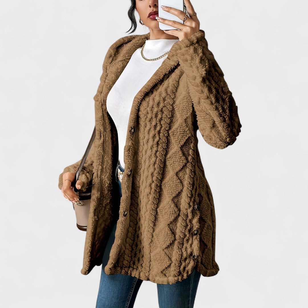 Amalia™ | Cárdigan acogedor con capucha