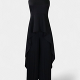 Chrysoula Conjunto Asimétrico con Pantalón Plisado