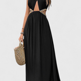 Sorina Vestido Midi Halter con Cortes