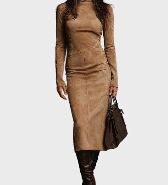 Vestido Midi de Manga Larga