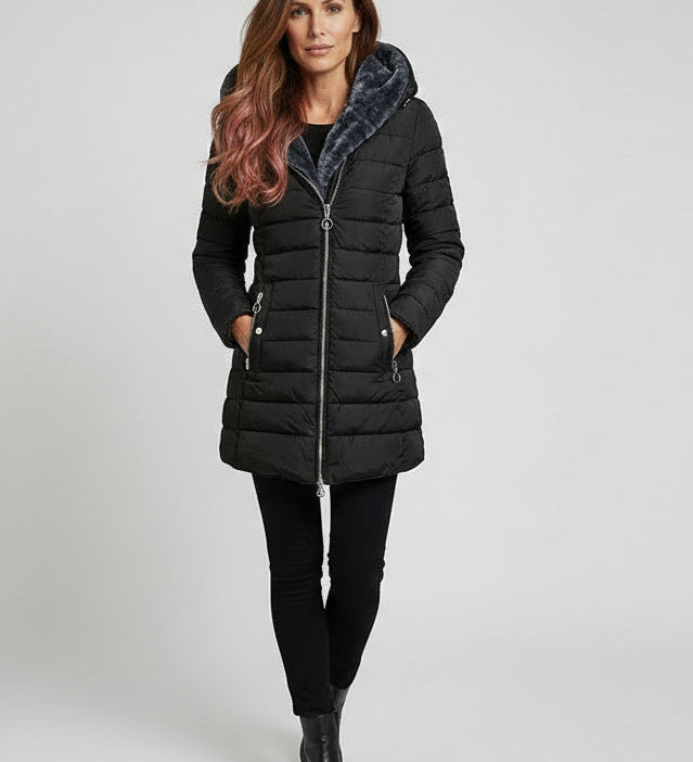 ELVIRA | ELEGANT OVERSIZED HOODED COAT